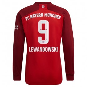 Koszulka Bayern Monachium Robert Lewandowski 9 Domowe Stroje Piłkarskie 2021/22 Długi Rękaw